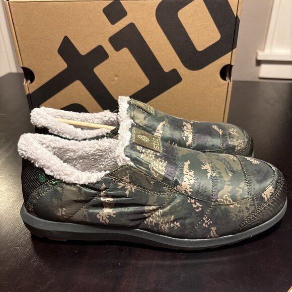 Stio Men’s Colter Mountain Slipper Green Camo Fleece Lined Size 12 New - Picture 3 of 9